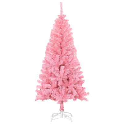 Sztuczna choinka ze stojakiem, różowa, 150 cm, PVC