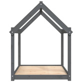 vidaXL Legowisko dla psa, szare, 111x80x100 cm, lite drewno sosnowe