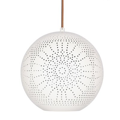 Lampa sufitowa wisząca 60W E27 ażurowy biały BENE 31-70586