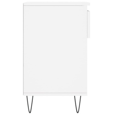 Półka na buty, biała, 102x36x60 cm, materiał drewnopochodny