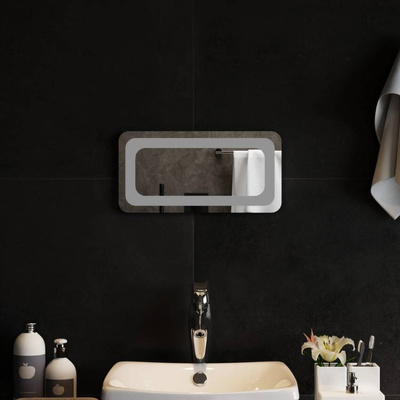 vidaXL Lustro łazienkowe z LED, 40x20 cm
