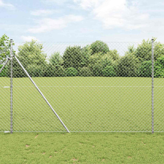 Ogrodzenie łańcuchowe 10 x 1,6 m Stal galwanizowana srebrny