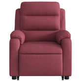 vidaXL Podnoszony fotel masujący, elektryczny, rozkładany, bordowy