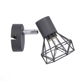 Kinkiet szary druciany pojedynczy 1X40W E14 Verve 91-60969