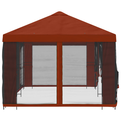 Altana z bokami 6 x 3 m terakota Poliester i Stal 190