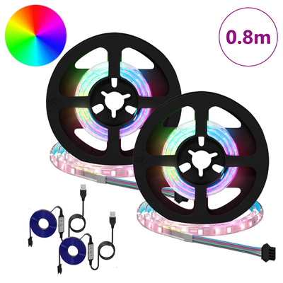 Taśma LED 2 pcs Czarny i przezroczysty 400 mm Miedź i plastik