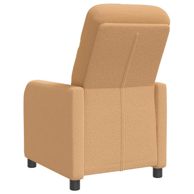 Fotel recliner Beżowy Bouclé