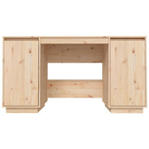 vidaXL Biurko, 140x50x75 cm, lite drewno sosnowe