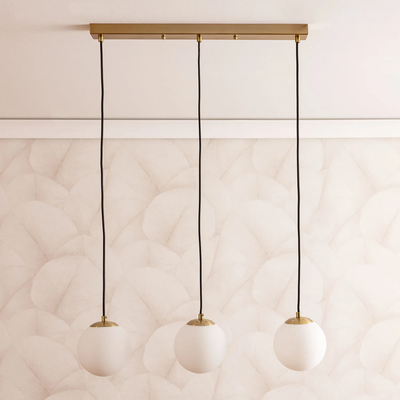 Lampa Wisząca szklana  mleczne kule Abruzzo Parma