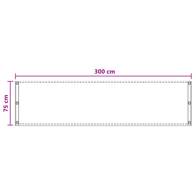Ekran balkonowy piaskowy 75 x 300 cm HDPE i aluminium