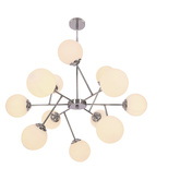 BELWEDER lampa wisząca chromowy 12x40W E14 klosz biały 30-39828