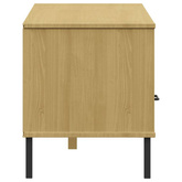 vidaXL Szafka pod TV OSLO, metalowe nóżki, brązowa, sosnowa model standard