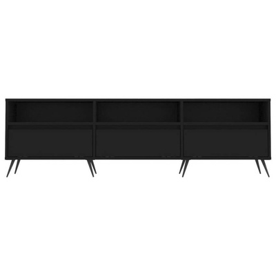 vidaXL Szafka pod TV, czarna, 150x30x44,5 cm, materiał drewnopochodny wariant 4