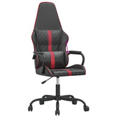 vidaXL Fotel gamingowy, czarno-bordowy, sztuczna skóra model standard