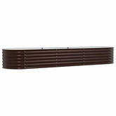 Podniesiony grządka Brązowy 320 x 80 x 44 cm Stal
