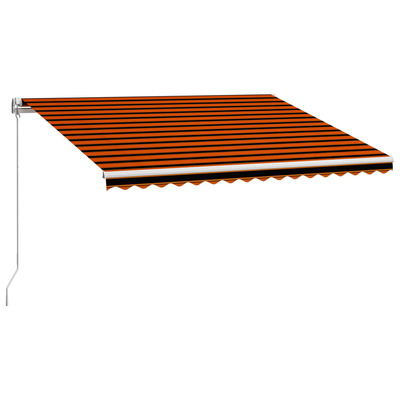 vidaXL Ręcznie zwijana markiza, 400 x 300 cm, pomarańczowo-brązowa