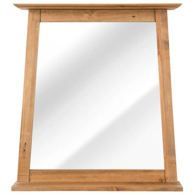 vidaXL Lustro łazienkowe, lite drewno sosnowe, 70x12x79 cm