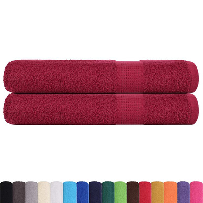 Ręczniki do sauny, FROGN, 2 szt, bordowe, 80x200 cm, 360 g/m?