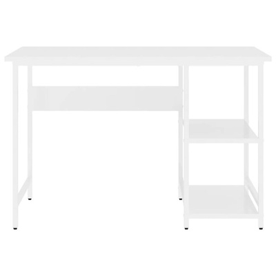 vidaXL Biurko komputerowe, białe, 105x55x72 cm, MDF i metal