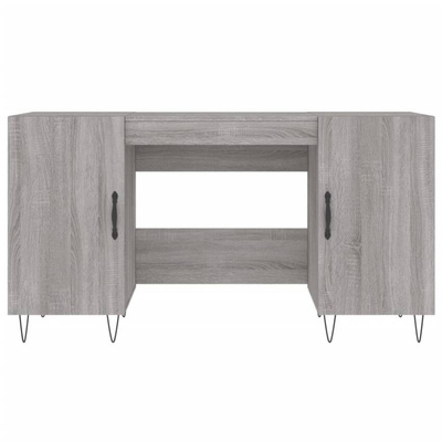 vidaXL Biurko, szary dąb sonoma, 140x50x75 cm, materiał drewnopochodny model standard