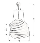 Lampa sufitowa 1X60W E27 wisząca biała BIZO 31-21581