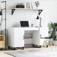 vidaXL Biurko, białe, 140x50x75 cm, materiał drewnopochodny wariant 8