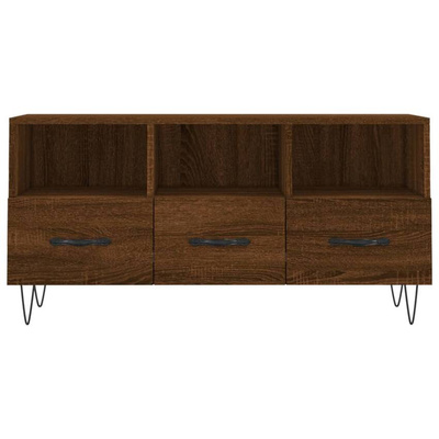 vidaXL Szafka pod TV, brązowy dąb, 102x36x50 cm