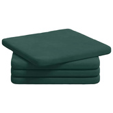 Poduszki na siedziska 4 pcs Ciemna zieleń 40 x 40 x 3 cm