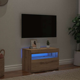 Szafka pod TV z oświetleniem LED, dąb artisan, 60x35x40 cm