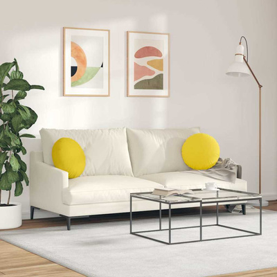 Poduszki na siedziska 2 pcs Jasnożółty ?40 x 13 cm tkanina