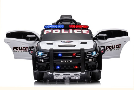 Auto Na Akumulator Dodge Charger Policyjny Biało- Czarny