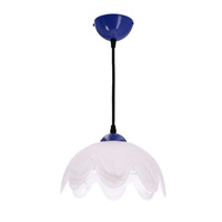 Lampa wisząca COLORI chabrowa 1x60W E27 biały klosz nowoczesna oprawa oświetleniowa do salonu sypialni kuchni jadalni wnętrz domowych