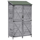 Shed ogrodowy Szary 106 x 56 x 176,5 cm Drewno Świerkowe