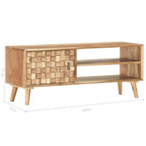 vidaXL Szafka pod TV, 100 x 35 x 40 cm, lite drewno akacjowe