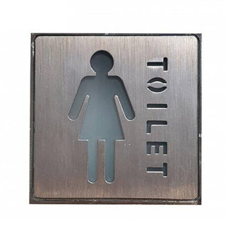 Piktogram podświetlany zielony toaleta damska