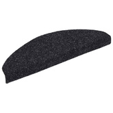 Maty na schody samoprzylepne 5 szt. 65x21x4 cm czarne półokrągłe duże