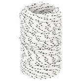 vidaXL Pleciona linka żeglarska, biała, 2 mm x 25 m, poliester