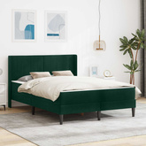Rama łóżka z materacem Ciemnozielony 120 x 200 cm Welur