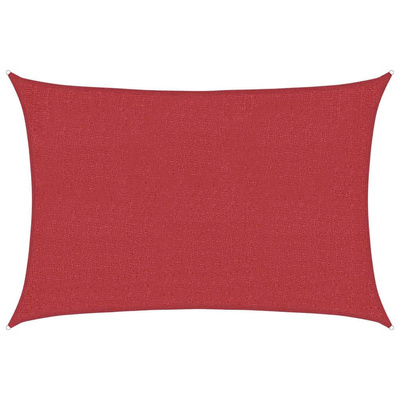 Żagiel przeciwsłoneczny, 160 g/m?, czerwony, 2,5x3,5 m, HDPE