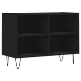 Szafka pod TV, czarna, 69,5x30x50 cm, materiał drewnopochodny vidaXL