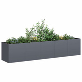Doniczka Antracyt 200x40x40 cm Stal walcowana na zimno