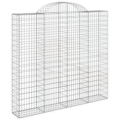 Kosze gabionowe, 4 szt, 200x50x180/200 cm, galwanizowane żelazo