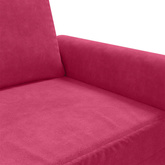 Sofa 3-osobowa, winna czerwień, 180 cm, obita aksamitem