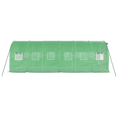 Szklarnia ze stalową ramą, zielona, 12 m?, 6x2x2 m
