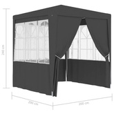 vidaXL Namiot imprezowy ze ściankami, 2x2 m, antracyt, 90 g/m²