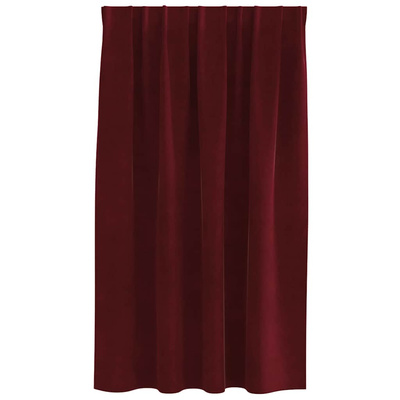 Zasłony zaciemniające 2 pcs Czerwone wino 140 x 140 cm Aksamit