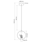 Lampa wisząca z doniczką, MEA, roślina, koło, IP20, E27, EDO777544 EDO Solutions