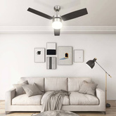 vidaXL Wentylator sufitowy z lampą i pilotem, 108 cm, ciemnobrązowy