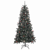 Sztuczna choinka ze stojakiem, zielona, 240 cm, PVC