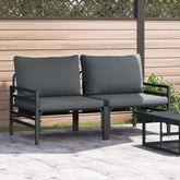 Meble Ogrodowe 2 Sztuka Antracyt 80 x 80 x 71 cm Stal